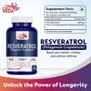Fitness Veda 99.9% Pure Trans Resveratrol 500Mg Supplement Slow Down Aging (60 Veg Capsules)