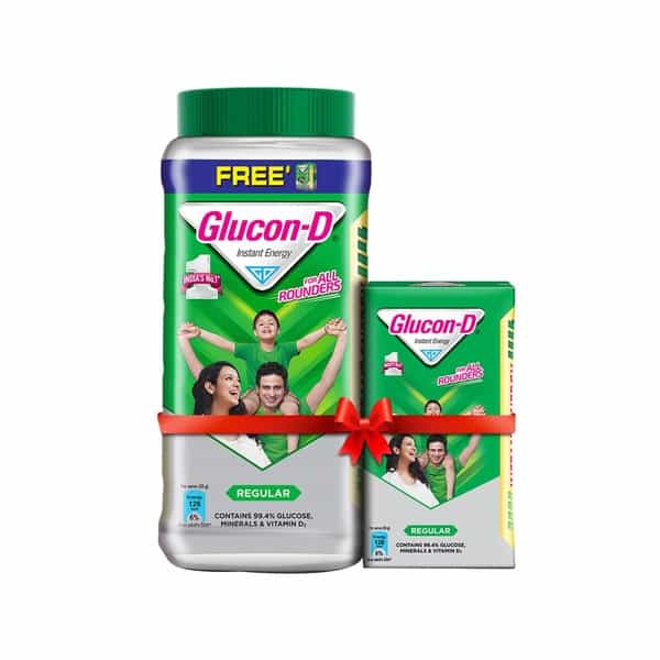 Glucon-D Regular Glocose Drink Jar Of 2450 G (450G Refill Free)
