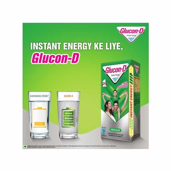 Glucon-D Regular Glocose Drink Jar Of 2450 G (450G Refill Free)