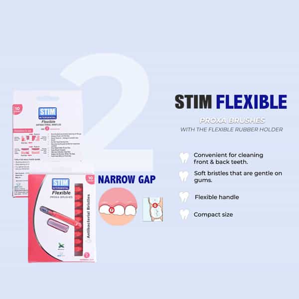 Stim Interdental Flexible Interdental Brush | 10 Brushes 