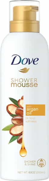 Dove Shower Mousse With Argan Oil 24 Hour Softness Sulphate Free- 200Ml