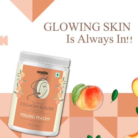 Onelife Plant Based Collagen Builder - Peach 200 Gm