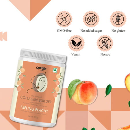 Onelife Plant Based Collagen Builder - Peach 200 Gm