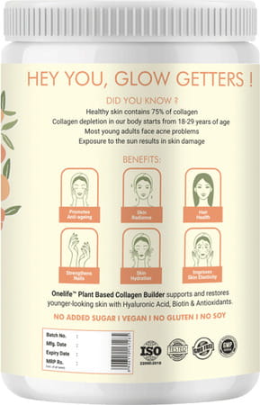 Onelife Plant Based Collagen Builder - Peach 200 Gm