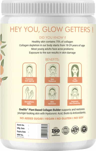 Onelife Plant Based Collagen Builder - Peach 200 Gm