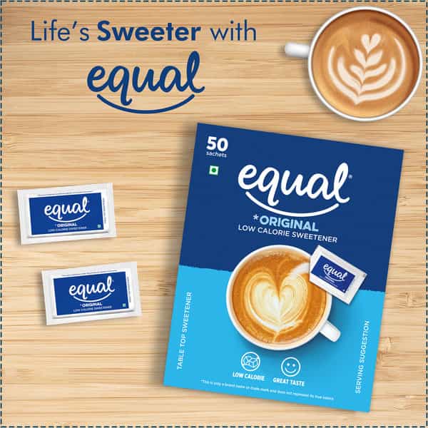 Equal Original Low Calorie Sweetener Sugar Free Low Calories Sugar Control 50 Sachet Pack Of 3
