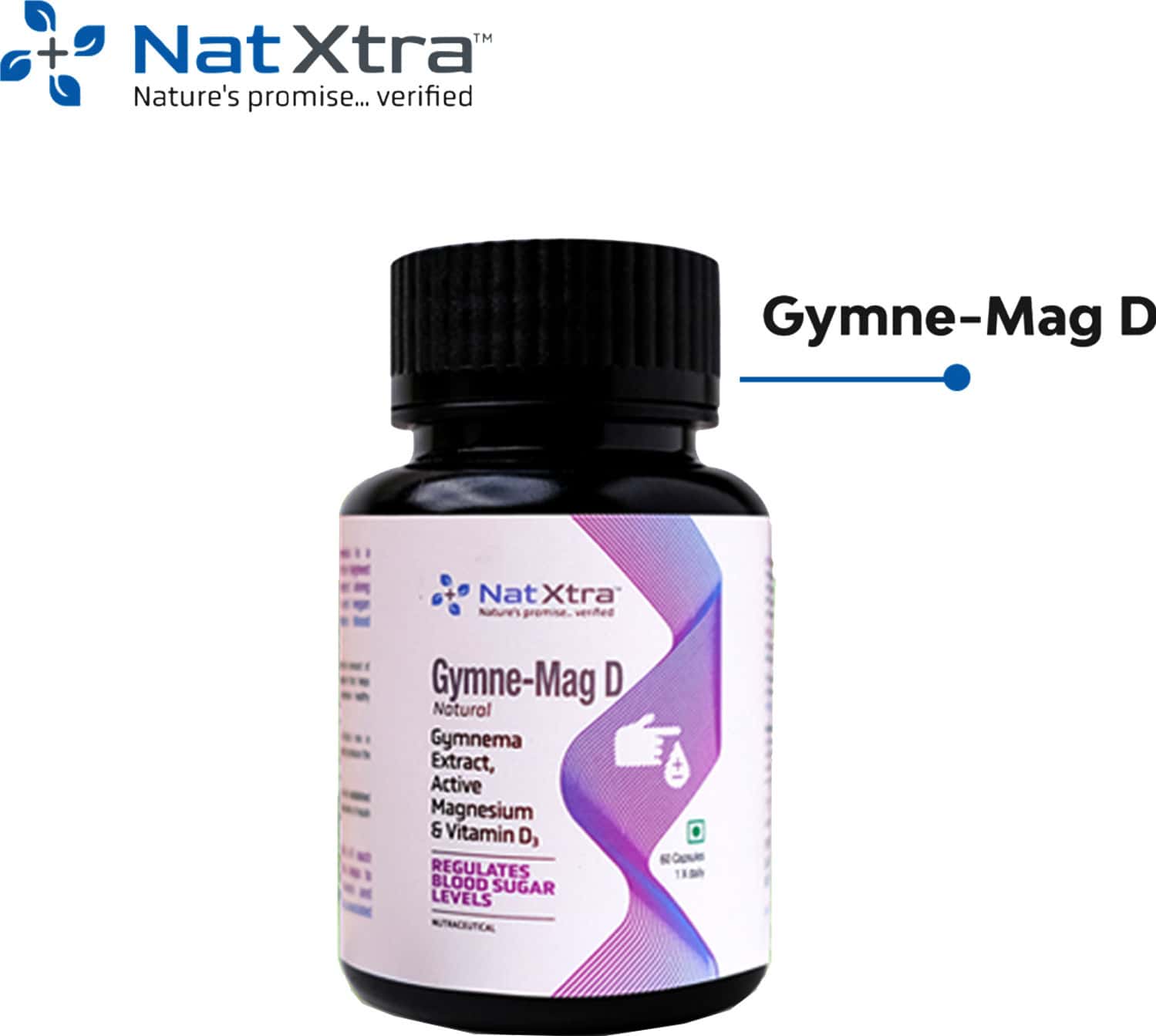 Natxtra Gymne-mag D - For Blood Sugar Control - 1x (60 Capsules)