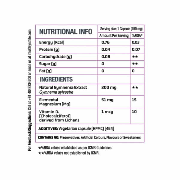 Natxtra Gymne-Mag D - For Blood Sugar Control - 1X (60 Capsules)