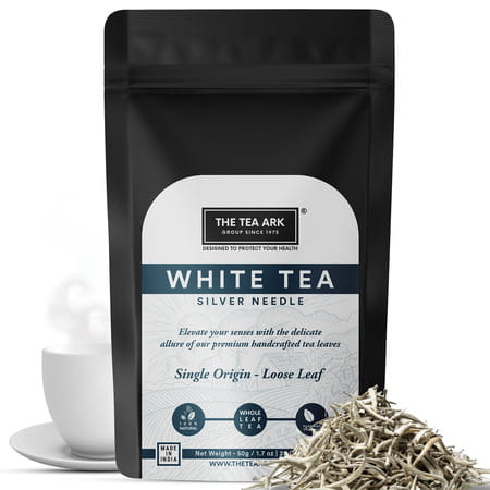 The Tea Ark Silver Needle White Tea From Darjeeling | Single Origin - Loose Leaf (50g Pouch)
