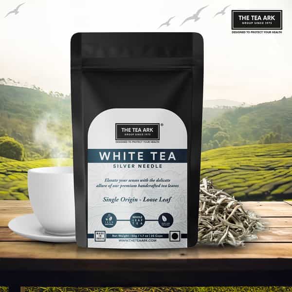 The Tea Ark Silver Needle White Tea From Darjeeling | Single Origin - Loose Leaf (50G Pouch)
