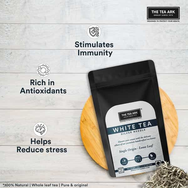The Tea Ark Silver Needle White Tea From Darjeeling | Single Origin - Loose Leaf (50G Pouch)