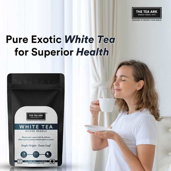 The Tea Ark Silver Needle White Tea From Darjeeling | Single Origin - Loose Leaf (50G Pouch)