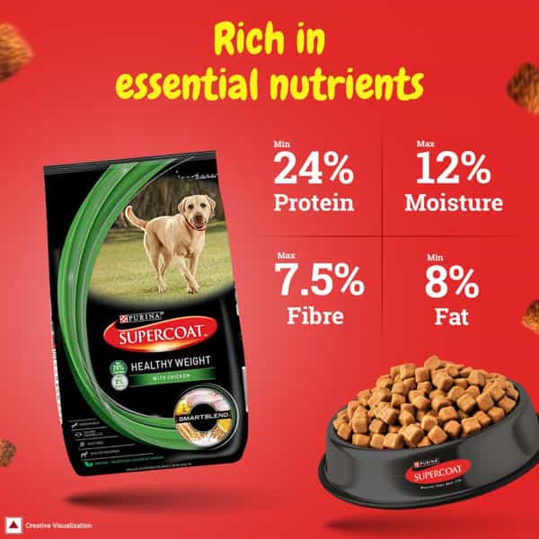 Purina Adult Supercoat Healthy Weight Dry Dog Food | Chicken | 3 Kg