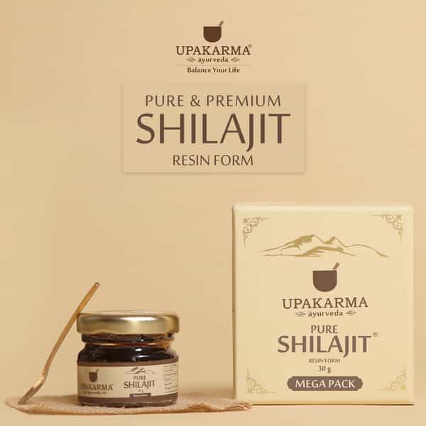 Upakarma Ayurveda Pure Shilajit Resin Form Mega Pack 30 Grams
