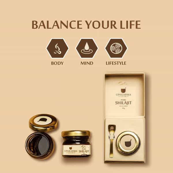 Upakarma Ayurveda Pure Shilajit Resin Form Mega Pack 30 Grams