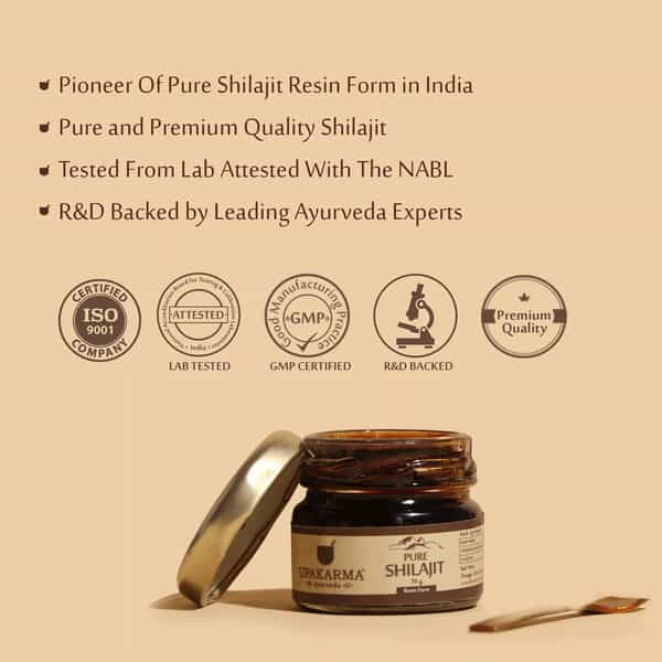 Upakarma Ayurveda Pure Shilajit Resin Form Mega Pack 30 Grams