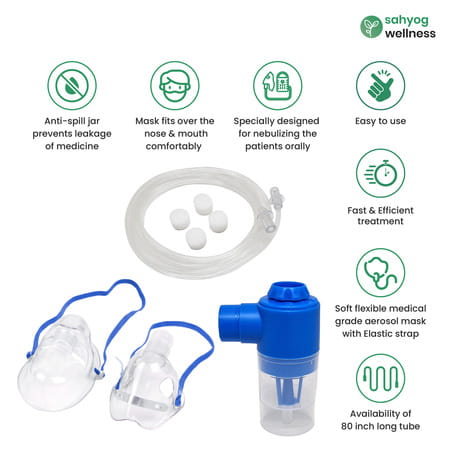 Sahyog Wellness Nebulization Kit With Chamber For Child & Adult Used In Compressor Nebulizers