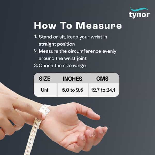 Tynor E 06 Wrist Brace With Thumb Size Universal