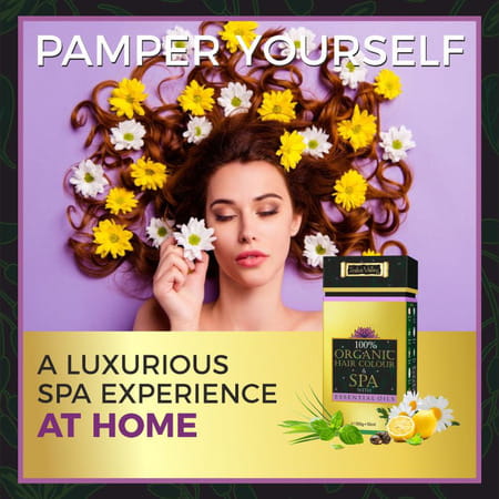 Indus Valley 100% Organic Hair Colour & Spa With Essential Oil- Dark Brown