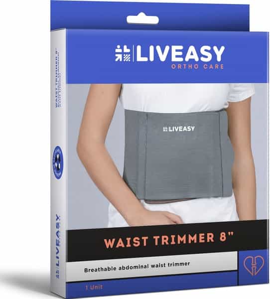 Liveasy Ortho Care Grey Waist Trimmer / Abdominal Binder - Xl (40 - 44 Inch)