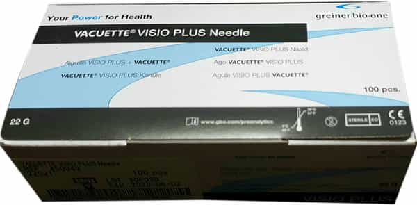 Greiner Multi Sample Needle Visio 22G Set Of 100 Needles