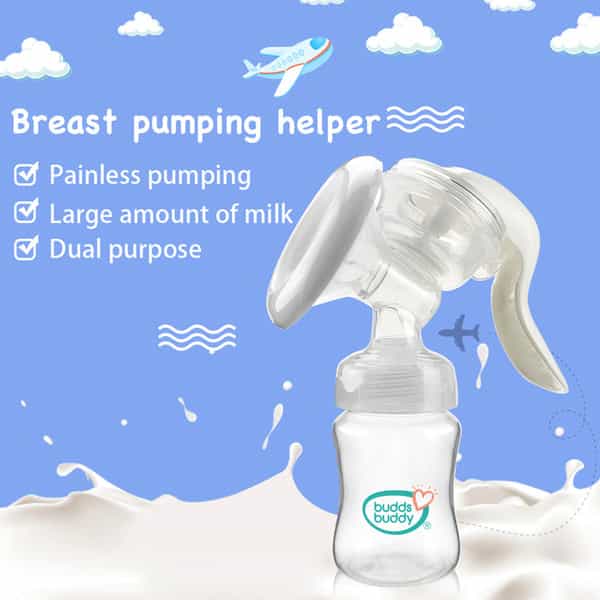 Buddsbuddy Manual Breast Pump Premium Quality 1 Pc White