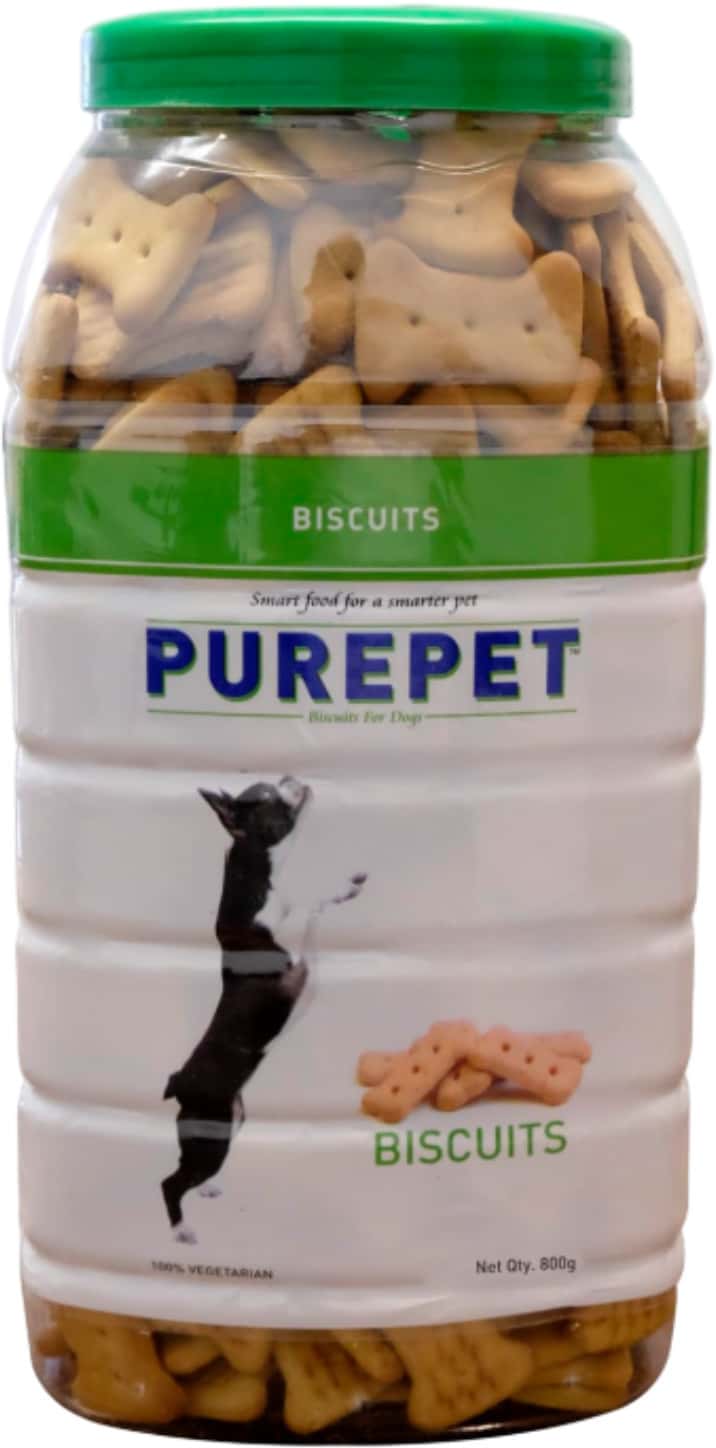 Purepet Dog Biscuit Treats 100% Vegetable Flavour For All Life Stages 800gm Pack
