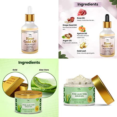 Tnw-The Natural Wash Skincare Combo With Rose Gold Oil & Pure Aloe Vera Gel