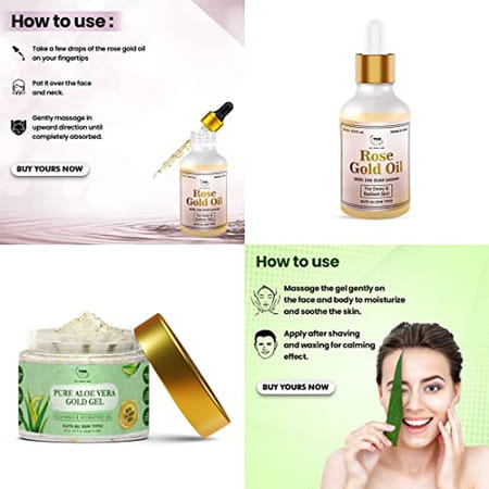 Tnw-The Natural Wash Skincare Combo With Rose Gold Oil & Pure Aloe Vera Gel