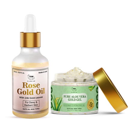 Tnw-The Natural Wash Skincare Combo With Rose Gold Oil & Pure Aloe Vera Gel