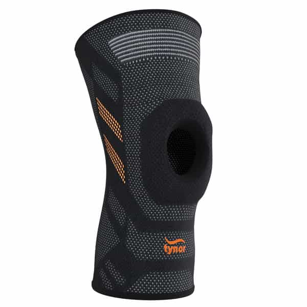 Tynor Knee Cap Air Open Patella Black & Orange Medium 1 Unit