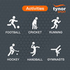 Tynor Knee Cap Air Open Patella Black & Orange Medium 1 Unit