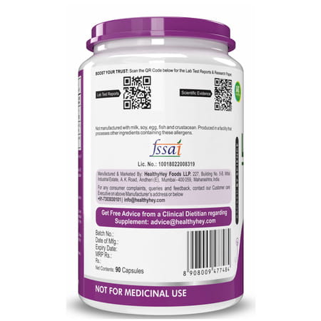 Healthyhey L-Theanine - Support Relaxation - 90 Vegetarian Capsules