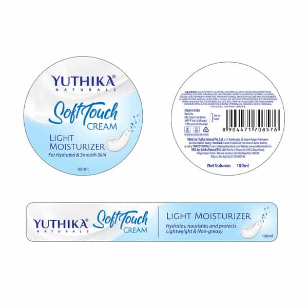 Yuthika Softtouch Moisturizer 100Ml | Face Body Hand Cream | Instant Hydration For Dry Skin