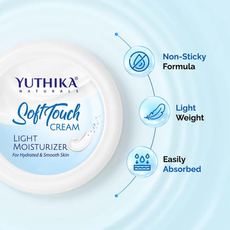 Yuthika Softtouch Moisturizer 100ml | Face Body Hand Cream | Instant Hydration For Dry Skin
