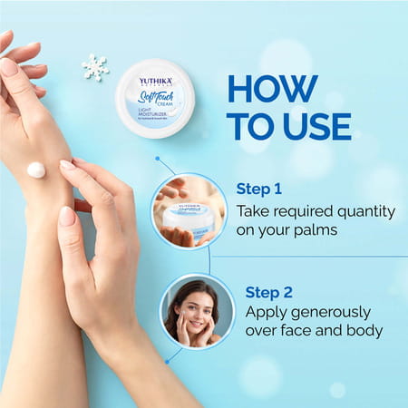 Yuthika Softtouch Moisturizer 100ml | Face Body Hand Cream | Instant Hydration For Dry Skin