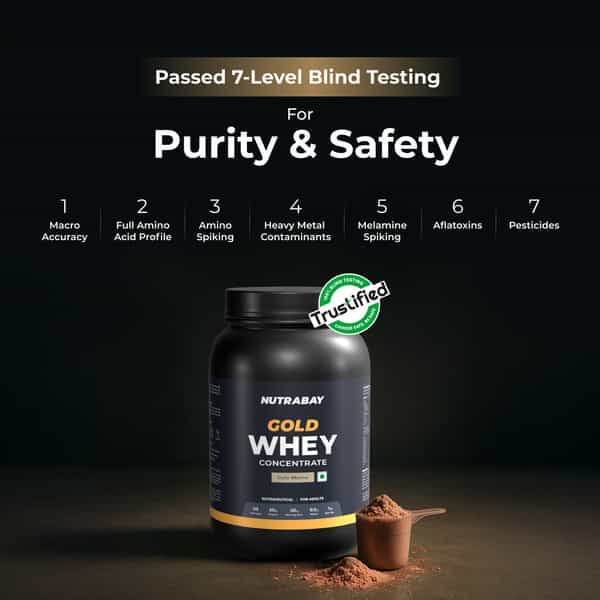 Nutrabay Gold 100% Whey Protein Concentrate Cafe Mocha - 1Kg