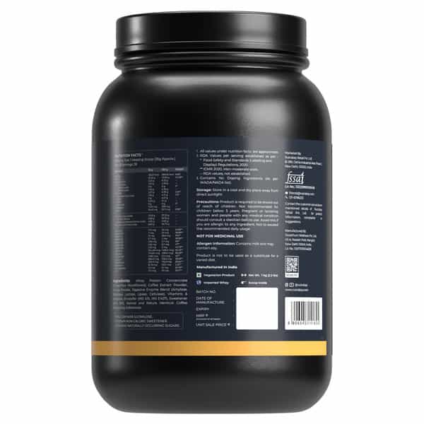 Nutrabay Gold 100% Whey Protein Concentrate Cafe Mocha - 1Kg