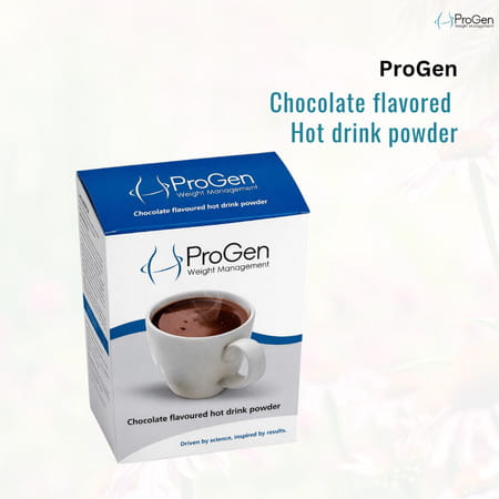 Progen Chocolate Flavoured Hot Drink Powder | 15 G Of Protein Per Meal | Pack Of 7 105 Gm