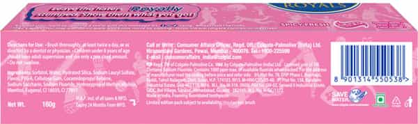 Colgate Maxfresh Pink Spicy Fresh Gel Toothpaste - 160 Gm - Rajasthan Royals Special Edition Pack