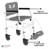 Arcatron Mobility Prime Assistant Propelled Shower Commode Wheelchair - Swivel Armrest
