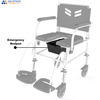 Arcatron Mobility Prime Assistant Propelled Shower Commode Wheelchair - Swivel Armrest
