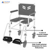 Arcatron Mobility Prime Assistant Propelled Shower Commode Wheelchair - Swivel Armrest