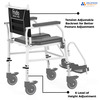 Arcatron Mobility Prime Assistant Propelled Shower Commode Wheelchair - Swivel Armrest