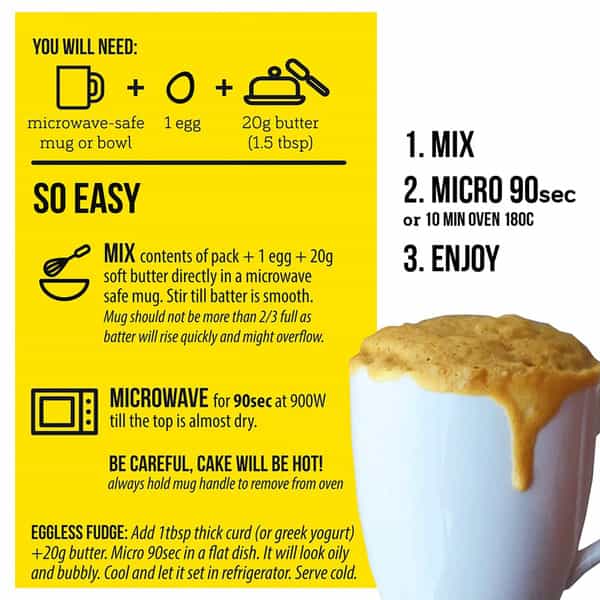 Serapheena Keto Mug Cake Mix With Almond Flour|Vanilla & Dark Chocolate |Pack Of 6