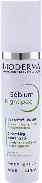 Bioderma Sebium Night Peel Smoothing Concentrate Oily/Combination Skin 40Ml