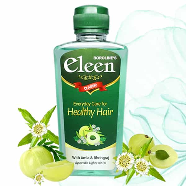 Boroline Eleen Classic Herbal Light Hair Oil 100Ml X 2 + 200Ml X2) Amla & Bhringraj Hair Oil
