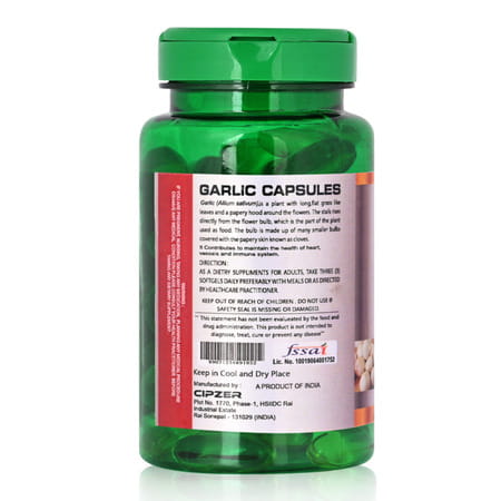 Cipzer Garlic 30 Capsules | Supports Digestive Health & Bowel Balance