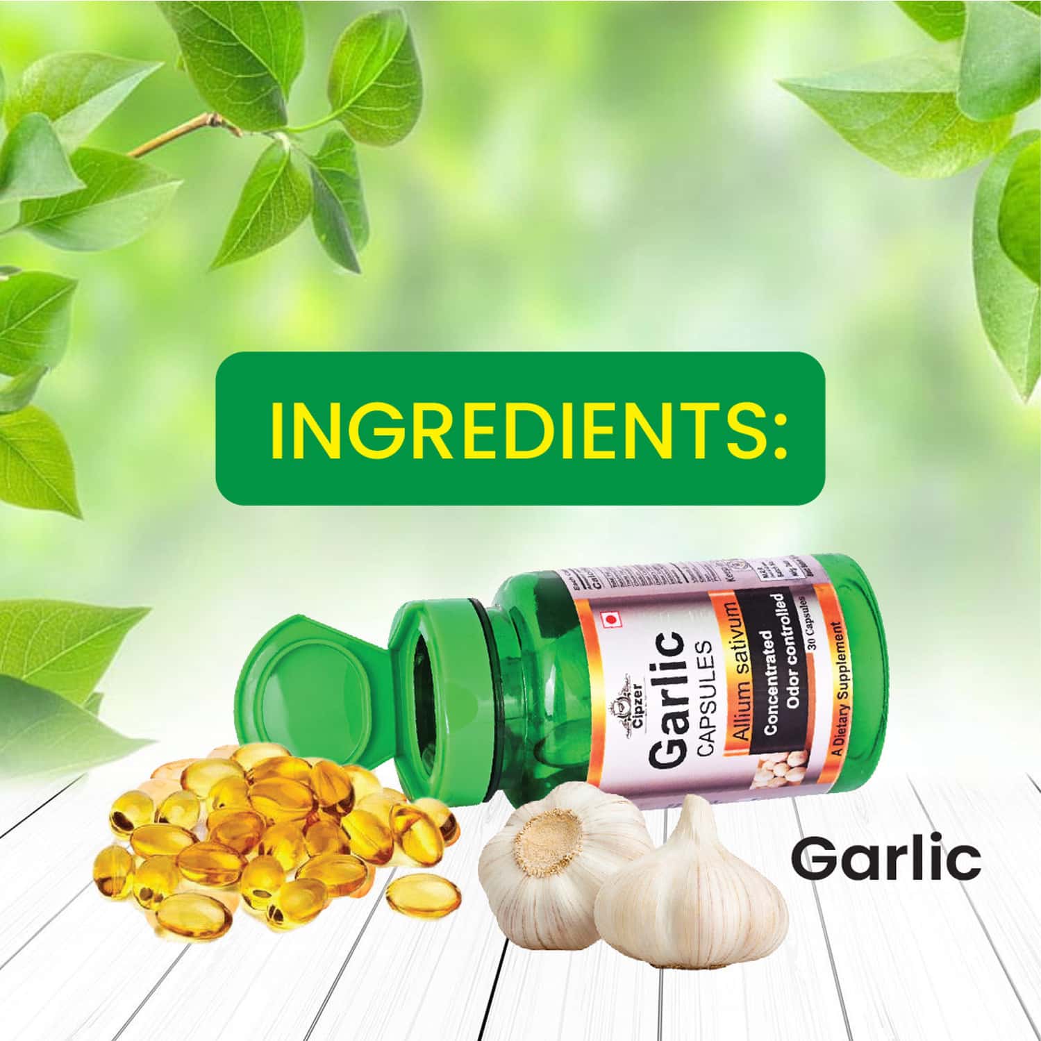 Buy CIPZER GARLIC CAPSULE REGULATE BOWEL HEALTH, CONSTIPATION CONTROL