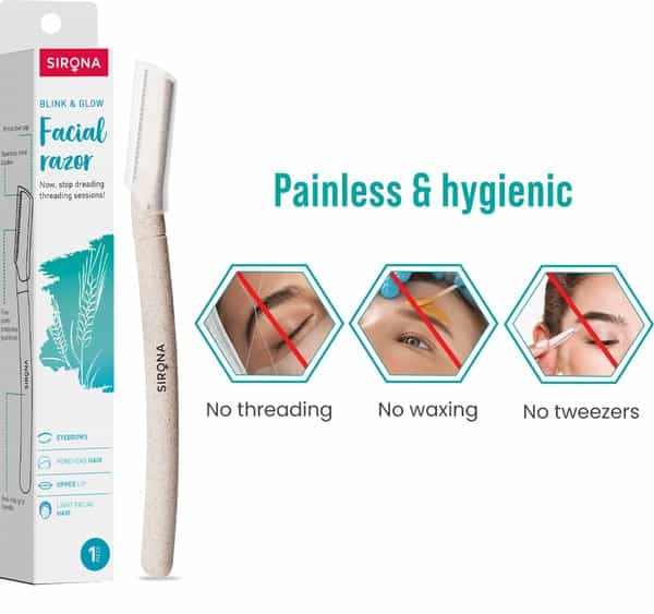 Sirona Blink & Glow Facial Razor For Women - 1 Razor